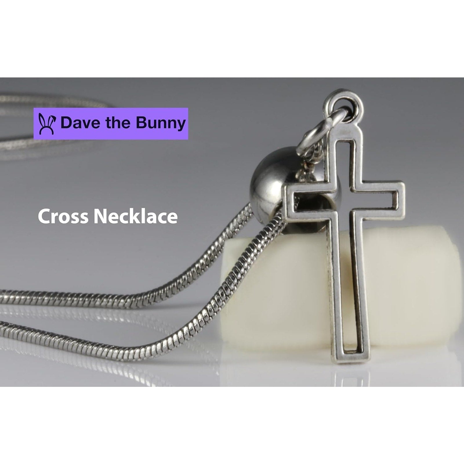 Cross Necklace - Christian Religious Stainless Steel Chain