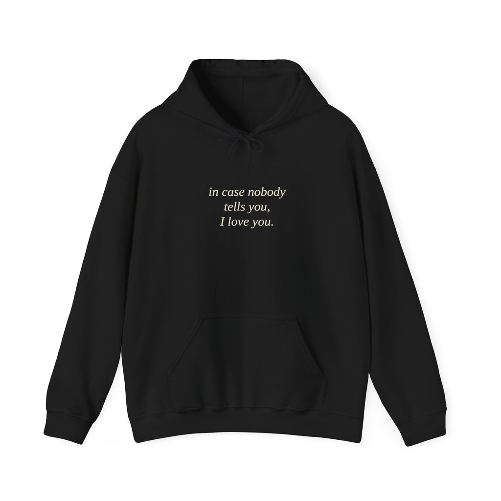 In Case Nobody Tells You Hoodie — 'I Love You' T8ertot – product photo 1 of 8