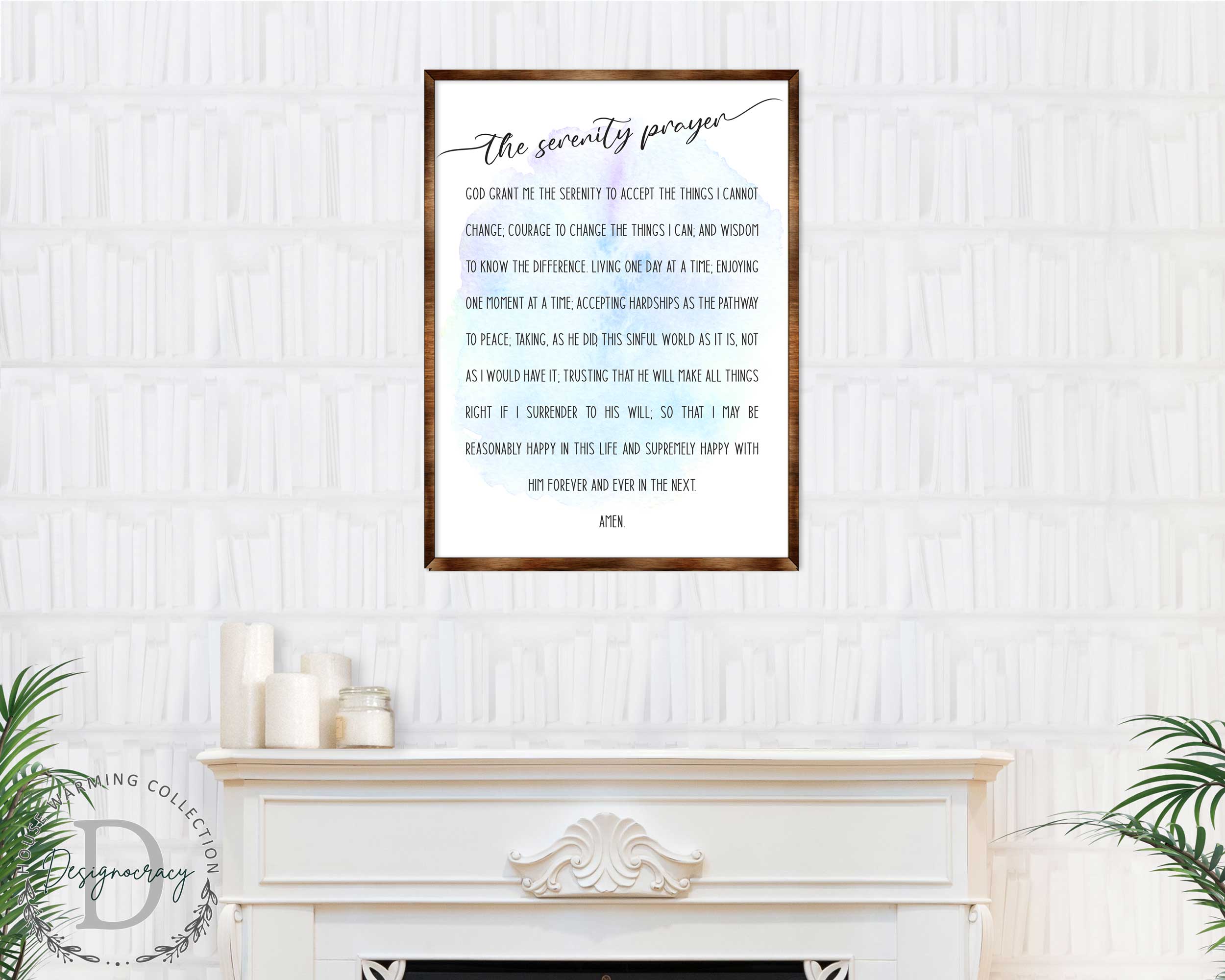 The Serenity Prayer - Wooden Kitchen blessing - God grant me the serenity - Contemporary decor - Religious wall art - Nursery wall art - 310340