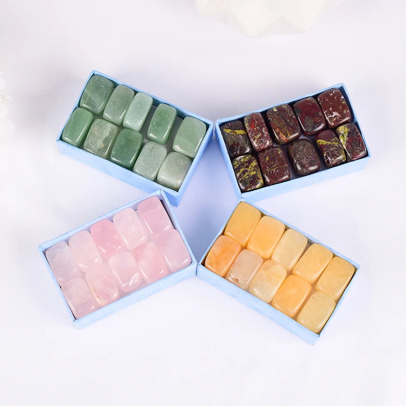 Natural Tumbled Crystal Stones - 10-Piece Chakra Set – product photo 6 of 17
