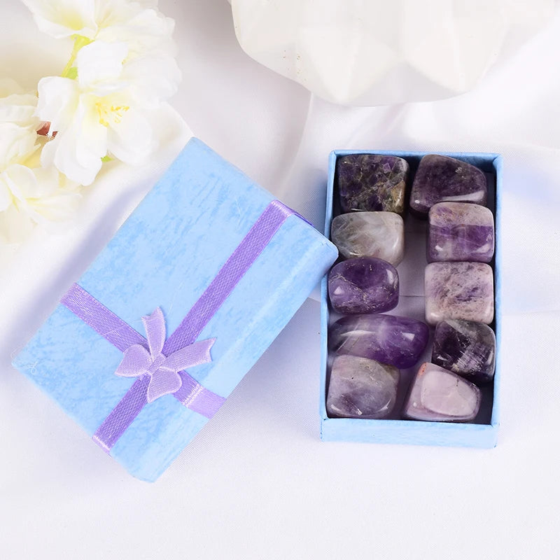 Natural Tumbled Crystal Stones - 10-Piece Chakra Set – product photo 5 of 17