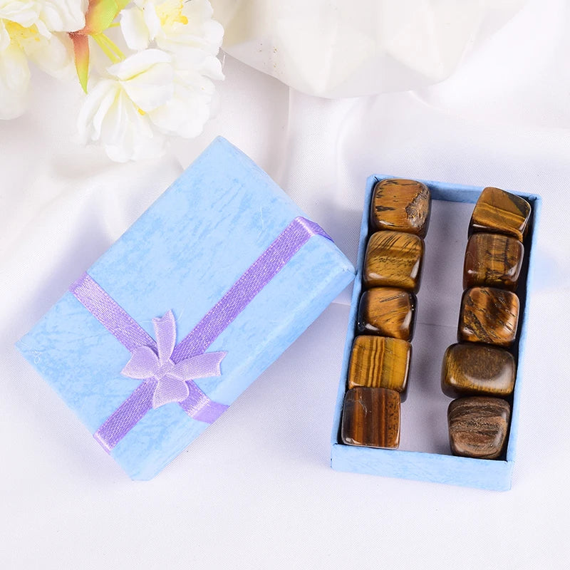 Natural Tumbled Crystal Stones - 10-Piece Chakra Set – product photo 14 of 17