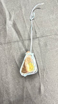 The Ember Triangle — Polished Amber Agate-Jasper Pendant, Hand-Wrapped and Blessed — One of One