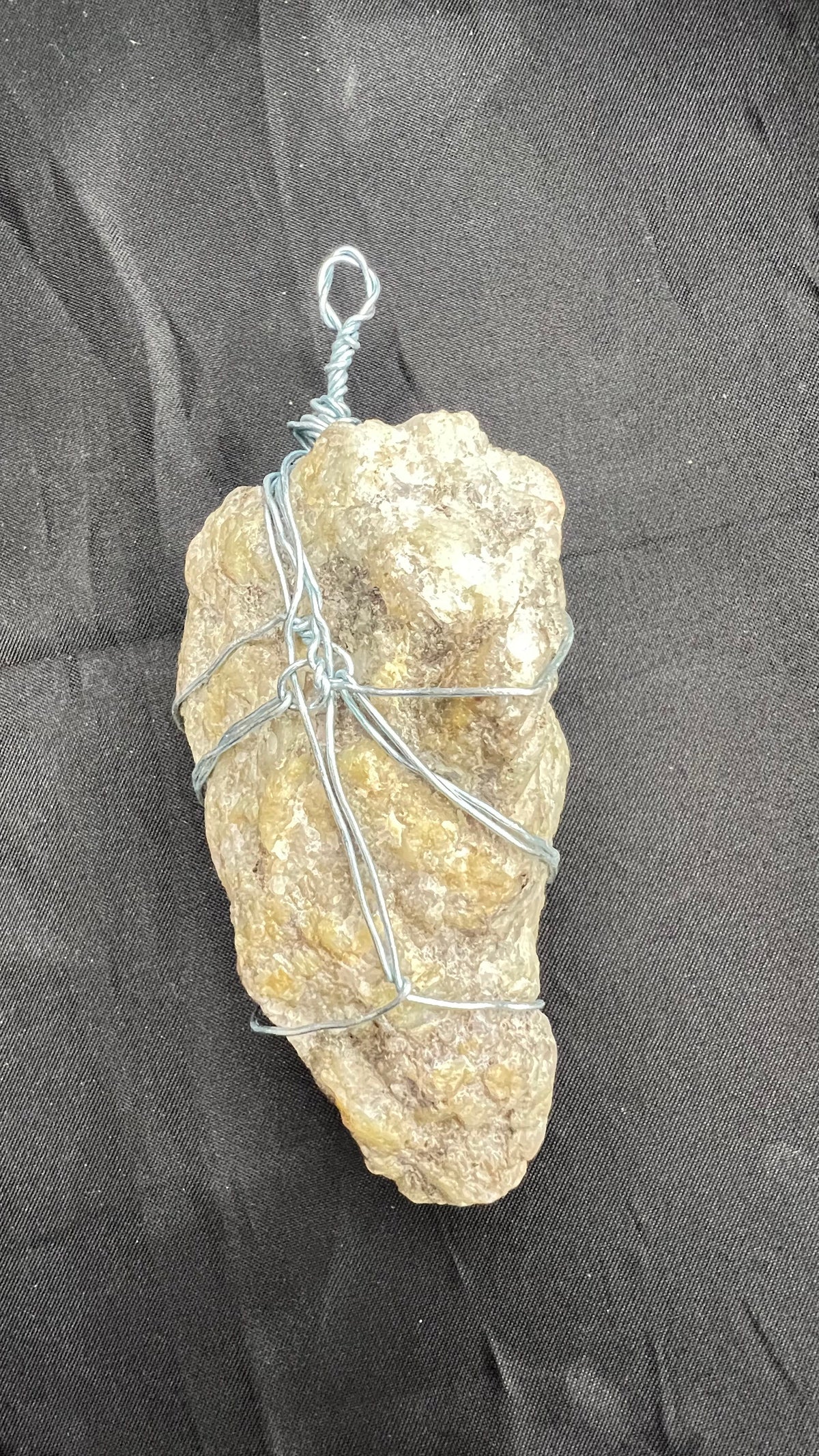 The Old Chunk — Raw Quartzite Statement Pendant, Creek-Found, Hand-Wrapped and Blessed — One of One