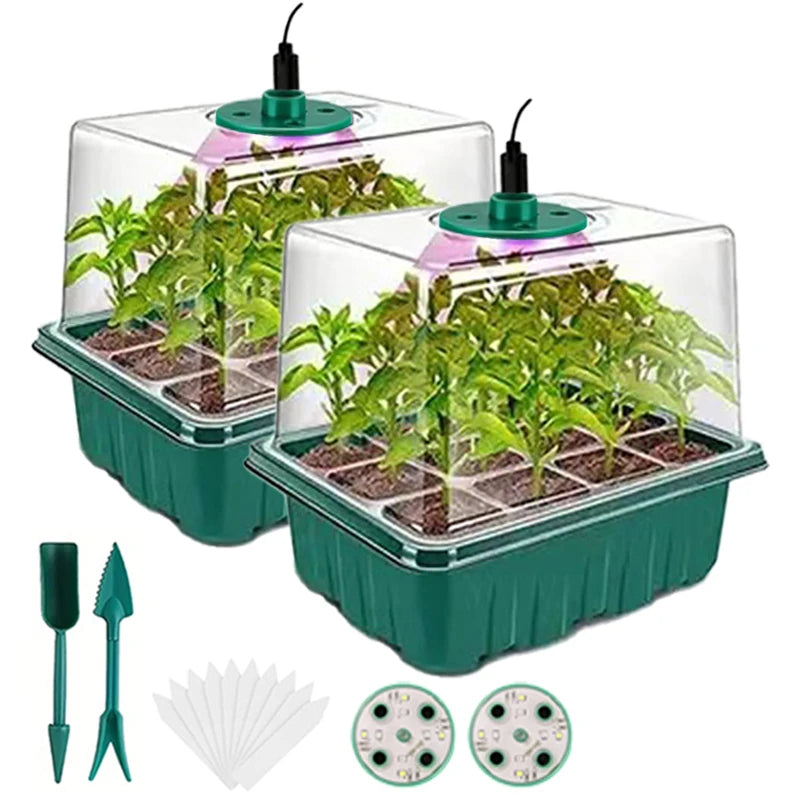 Seed Starter Tray with Humidity Dome – 2-Pack – product photo 1 of 6