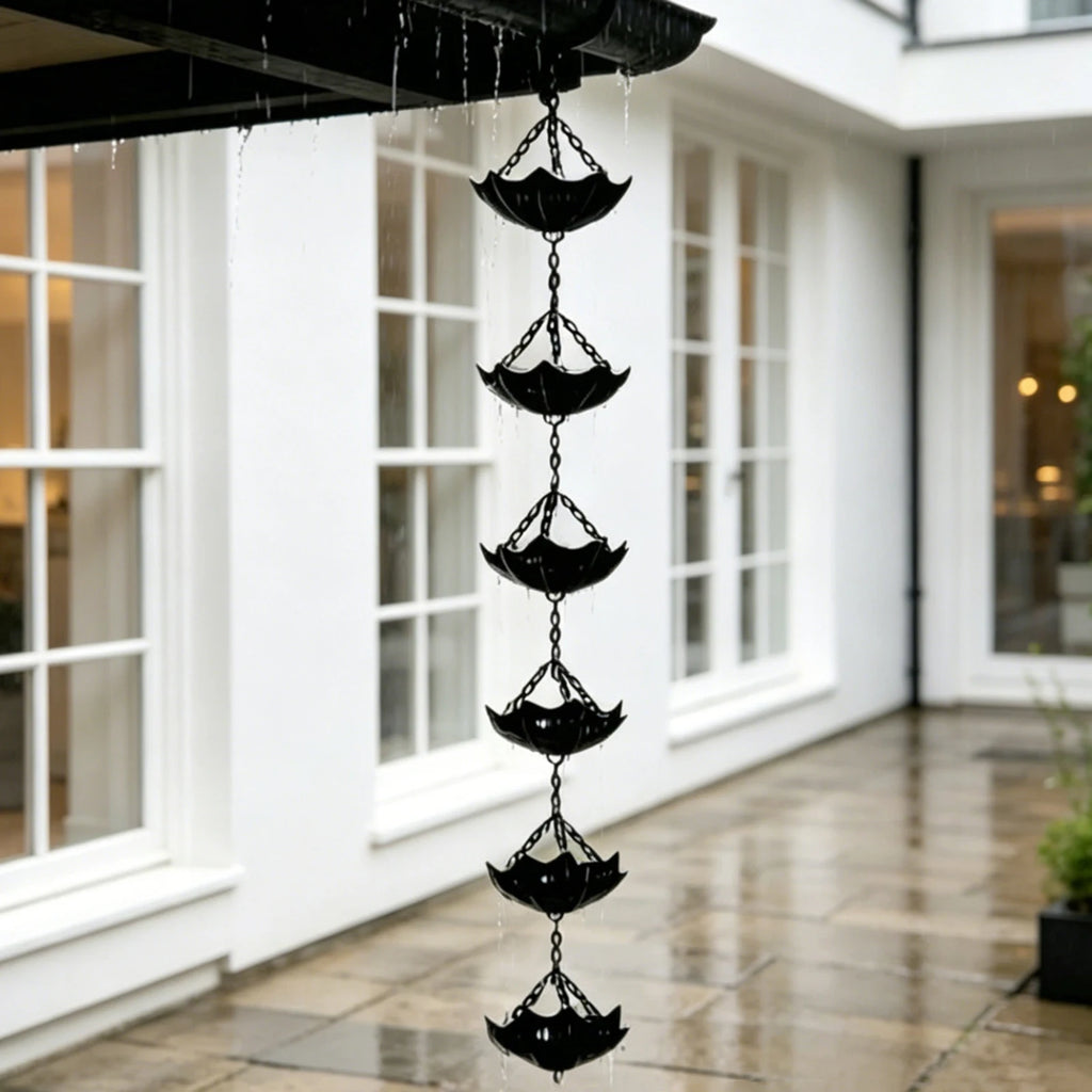 Cast Iron Rain Chain with Cups – product photo 3 of 6