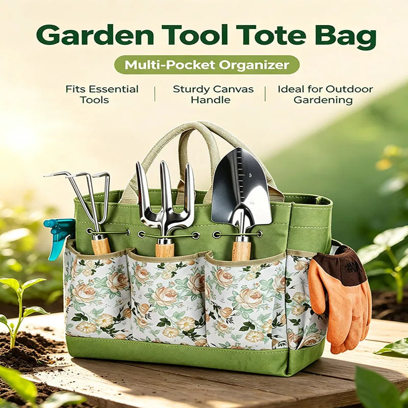 Stainless Steel Garden Tool Set with Tote Bag — 9-Piece – product photo 1 of 7