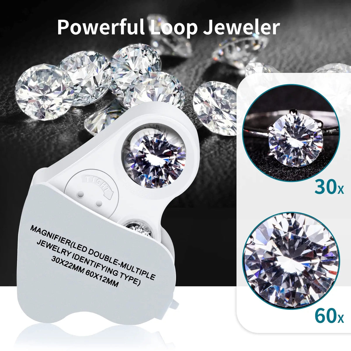 Jeweler's Loupe 30x/60x with LED – product photo 5 of 7