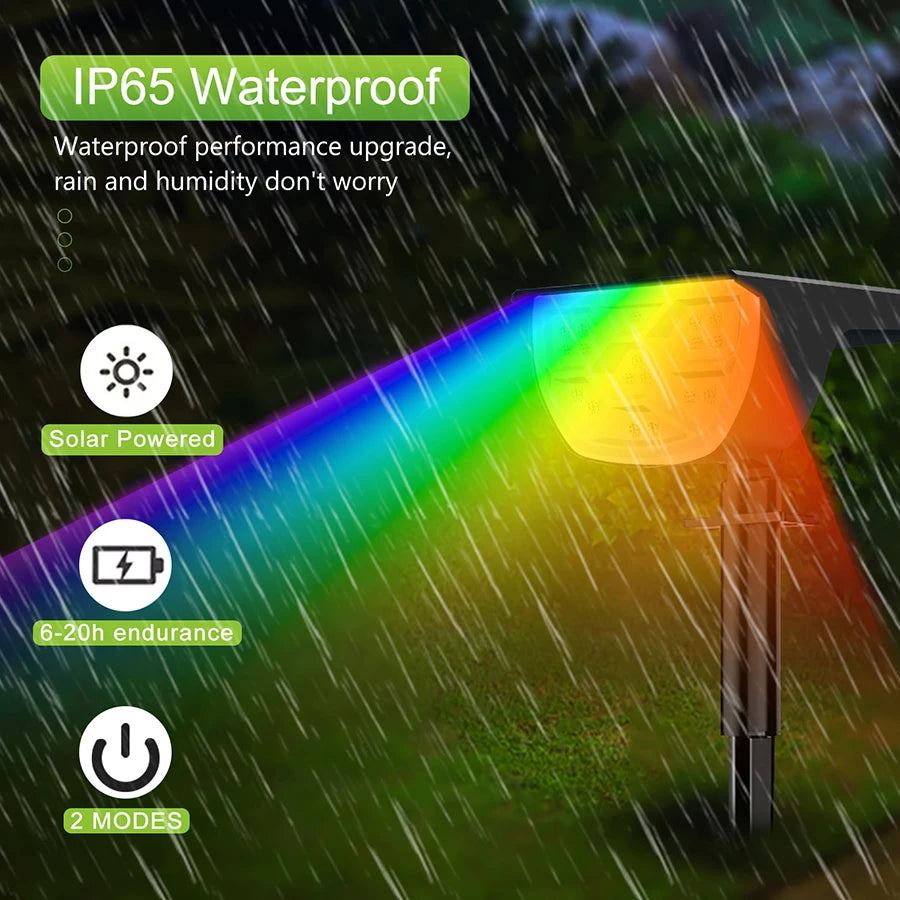 Solar LED Landscape Spotlight - IP65 Waterproof, 3 Modes – product photo 5 of 14