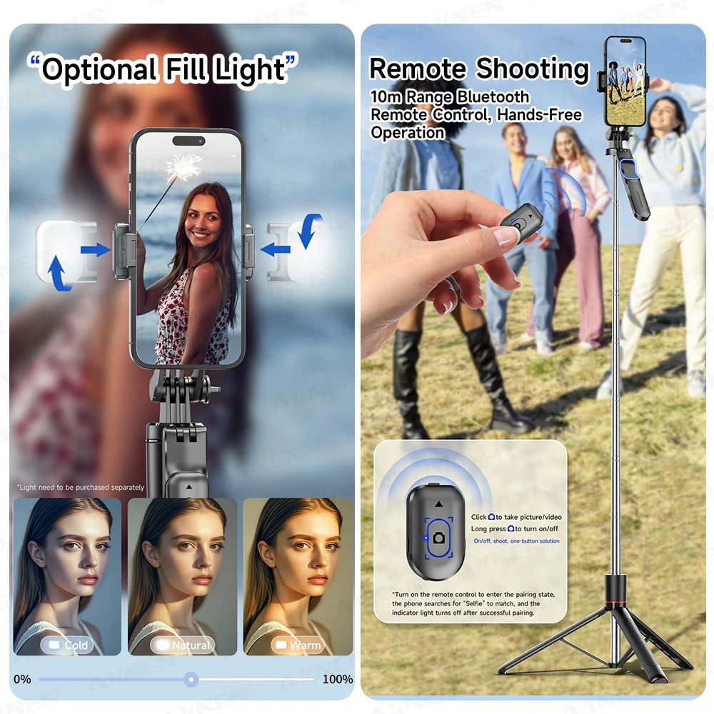 Phone Tripod Selfie Stick with Wireless Remote – product photo 5 of 9