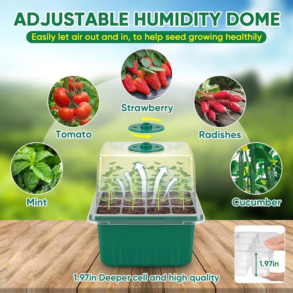 Seed Starter Tray with Humidity Dome – 2-Pack – product photo 2 of 6