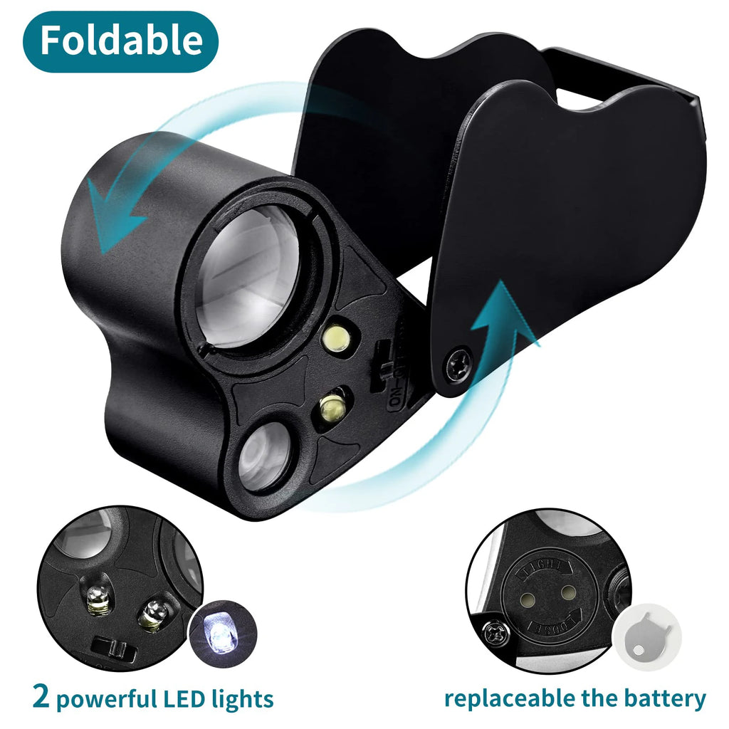 Jeweler's Loupe 30x/60x with LED – product photo 2 of 7