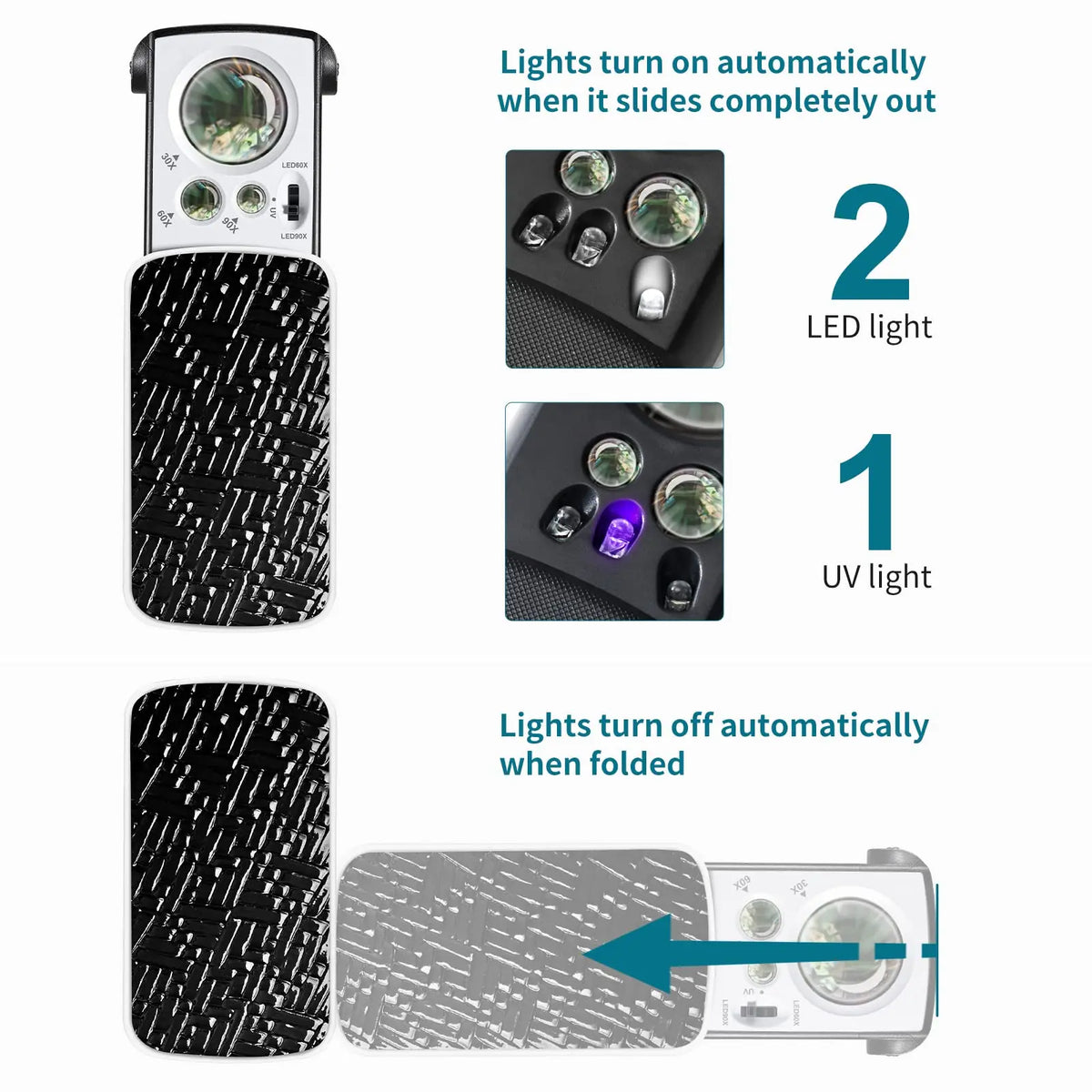 Jeweler's Loupe 30x/60x with LED – product photo 3 of 7