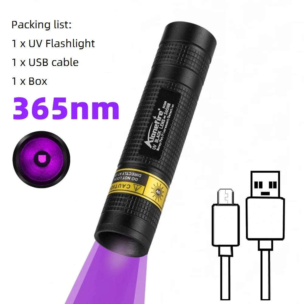 365nm UV Flashlight – Mini Blacklight – product photo 7 of 7