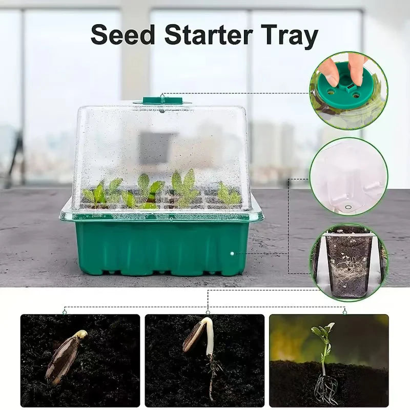 Seed Starter Tray with Humidity Dome – 2-Pack – product photo 4 of 6