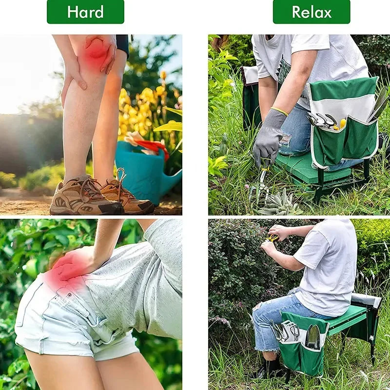 Folding Garden Kneeler & Seat with Tool Bags – product photo 3 of 9