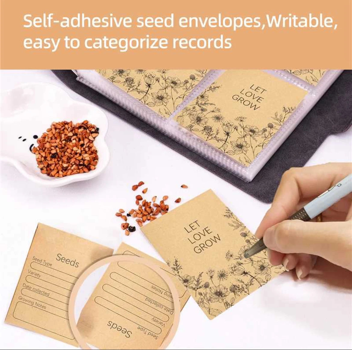 Seed Storage Organizer Box with Envelopes – product photo 3 of 7