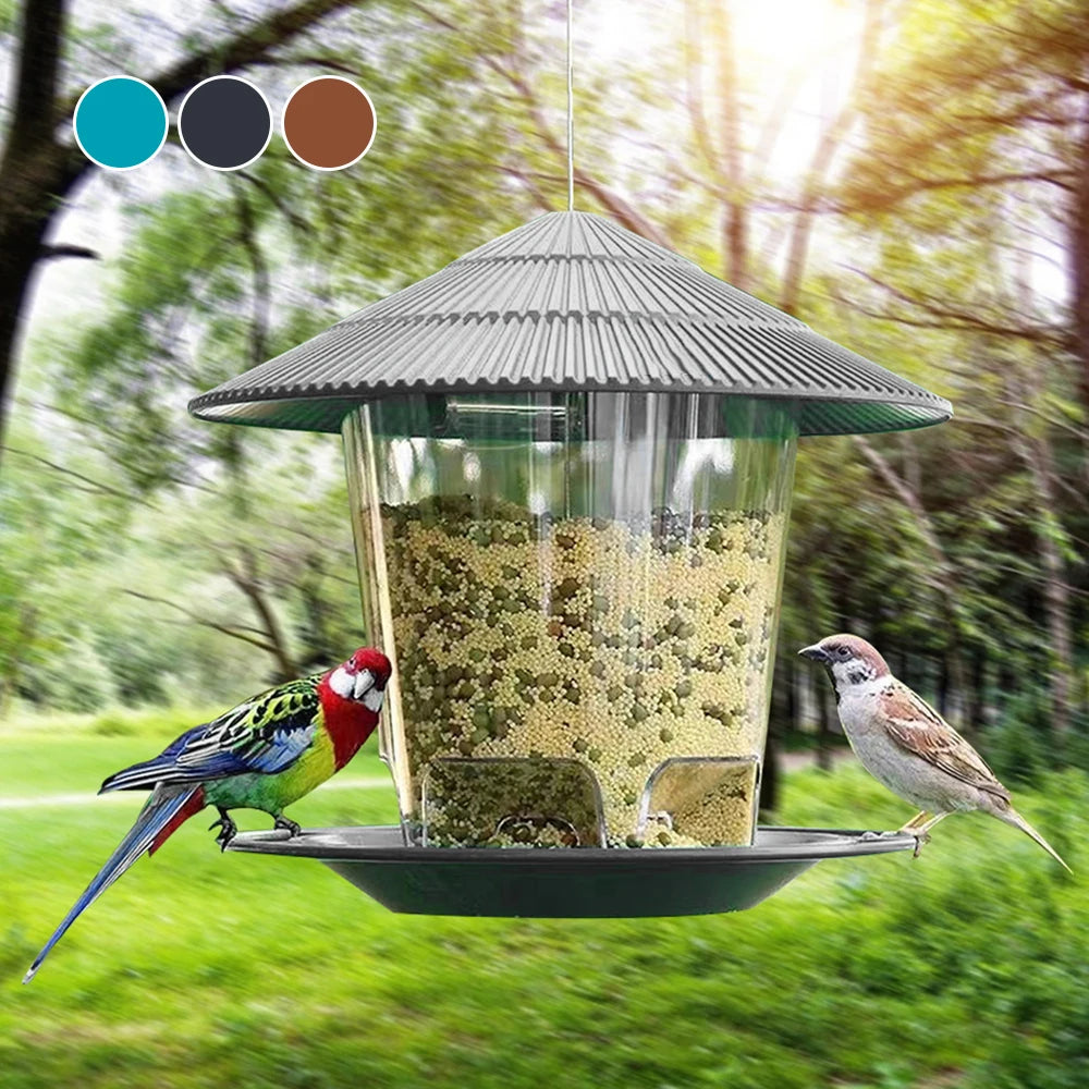 Hanging Wild Bird Feeder with Automatic Seed Dispenser – product photo 1 of 9