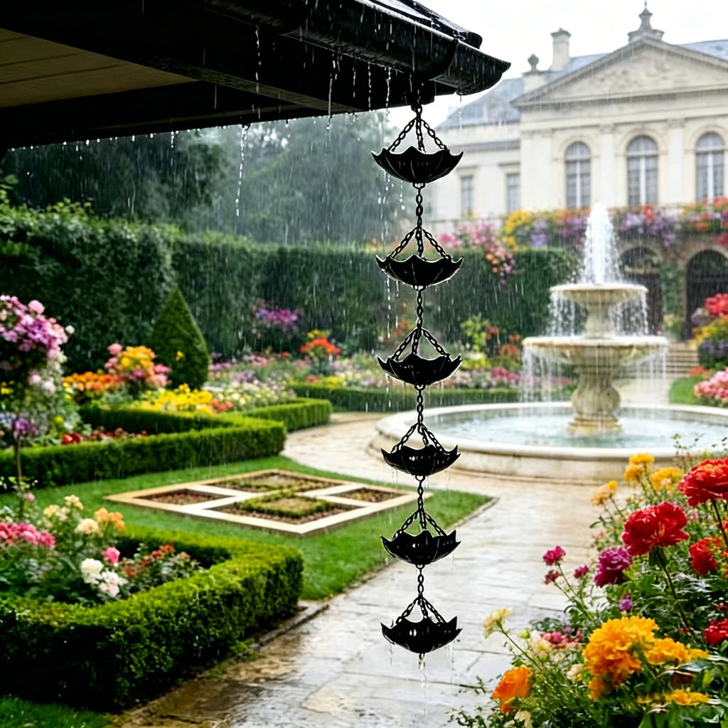 Cast Iron Rain Chain with Cups – product photo 1 of 6