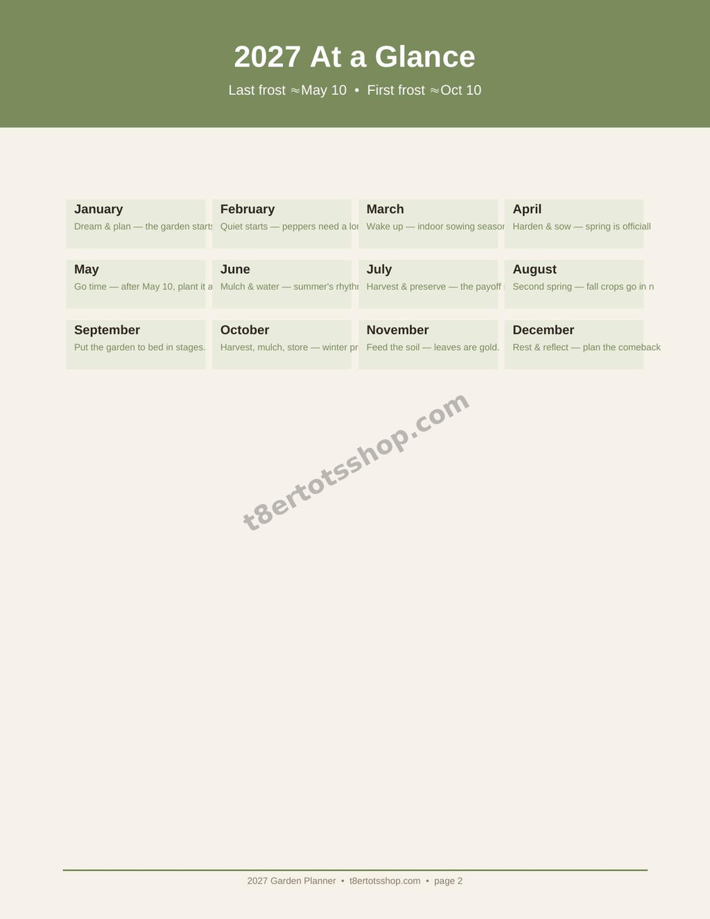 2027 Garden Planner — 15 Printable Pages