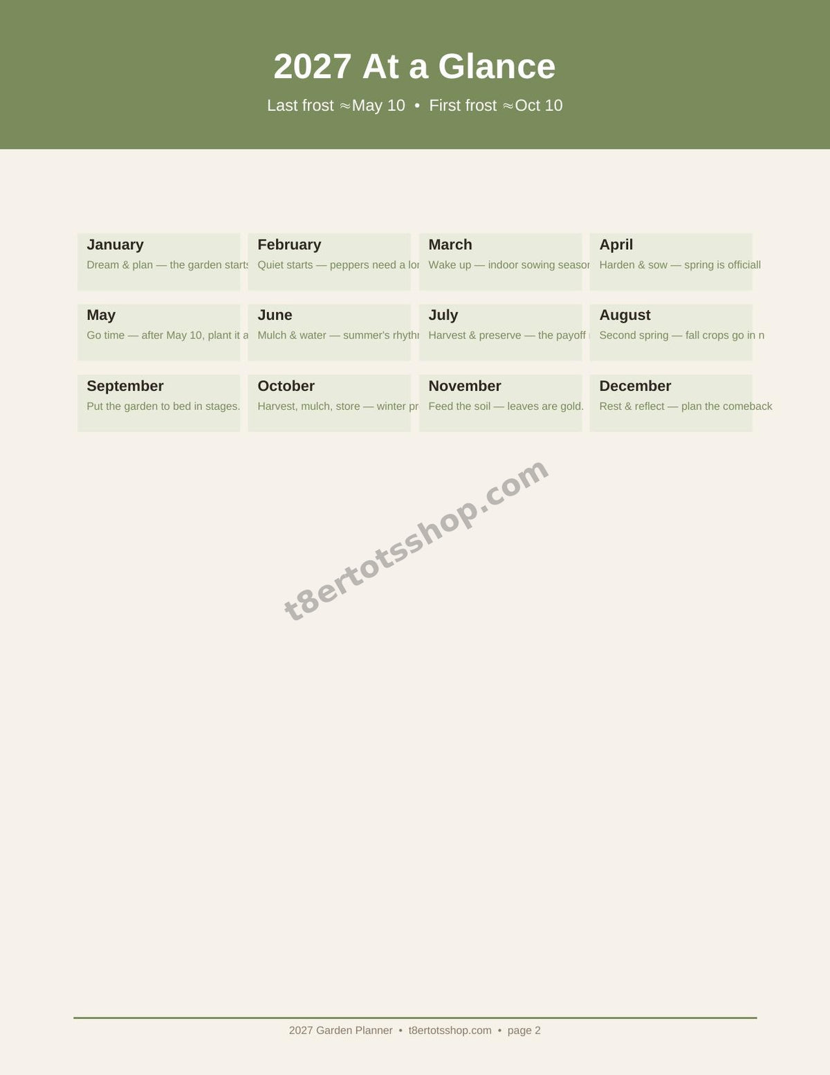 2027 Garden Planner — 15 Printable Pages