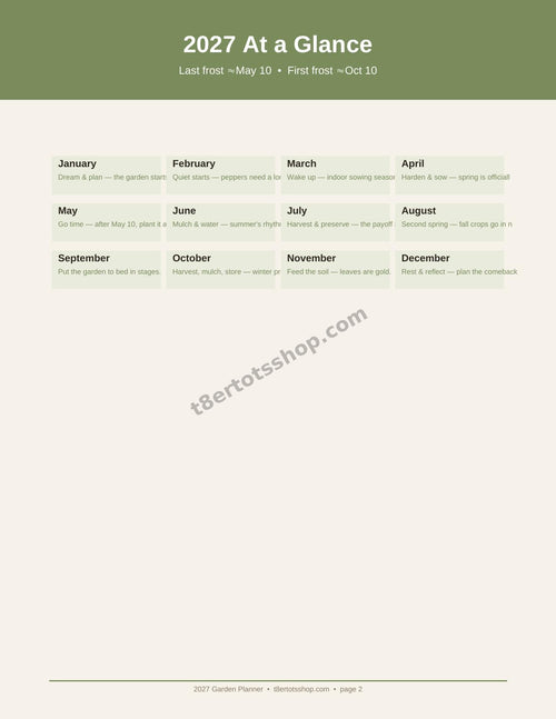 2027 Garden Planner — 15 Printable Pages