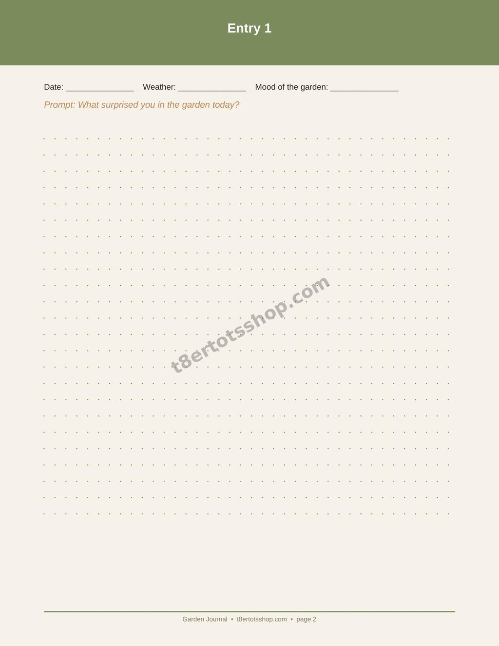 Garden Journal — 30 Printable Pages