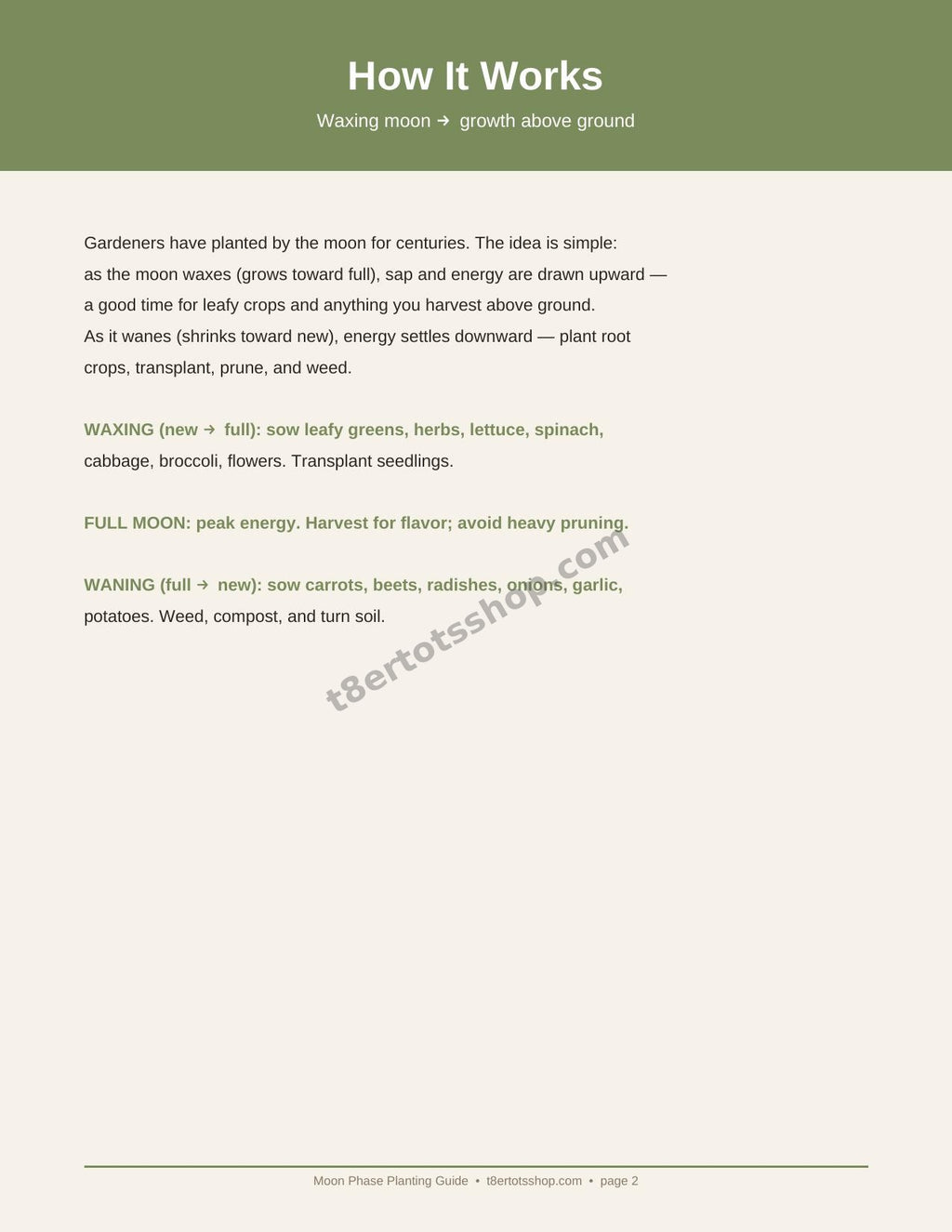 Moon Phase Planting Guide 2027 — 10 Printable Pages