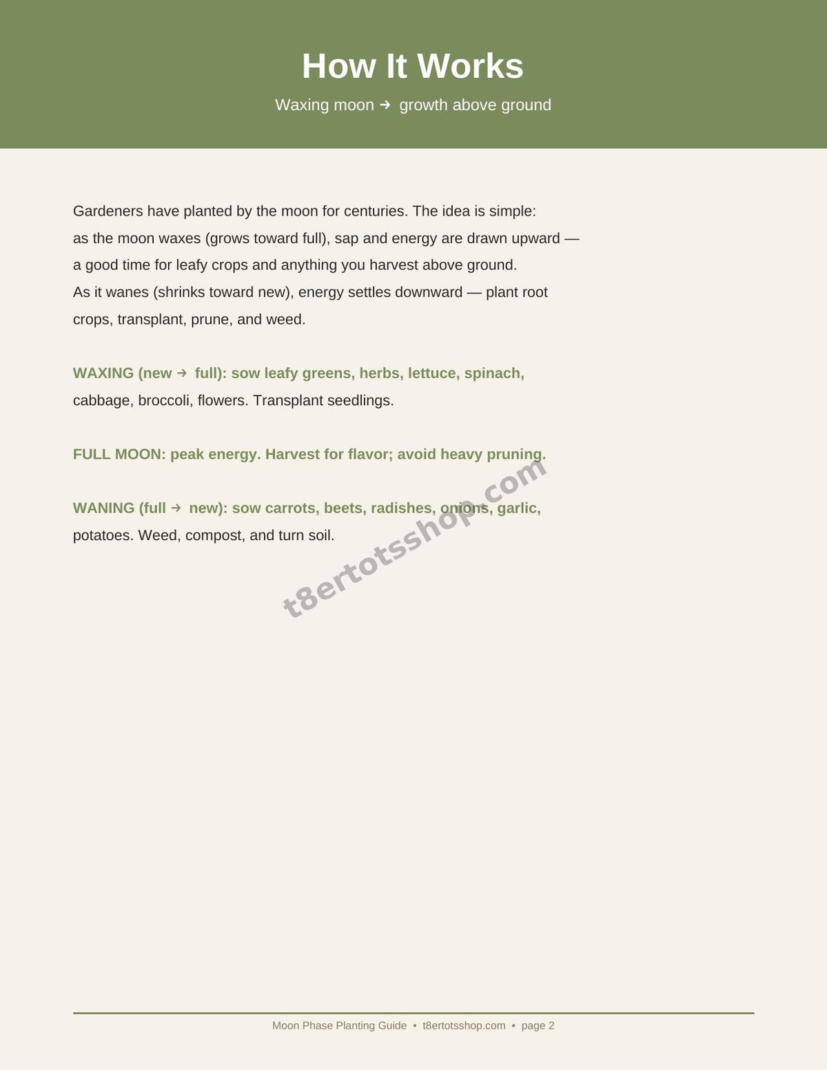 Moon Phase Planting Guide 2027 — 10 Printable Pages