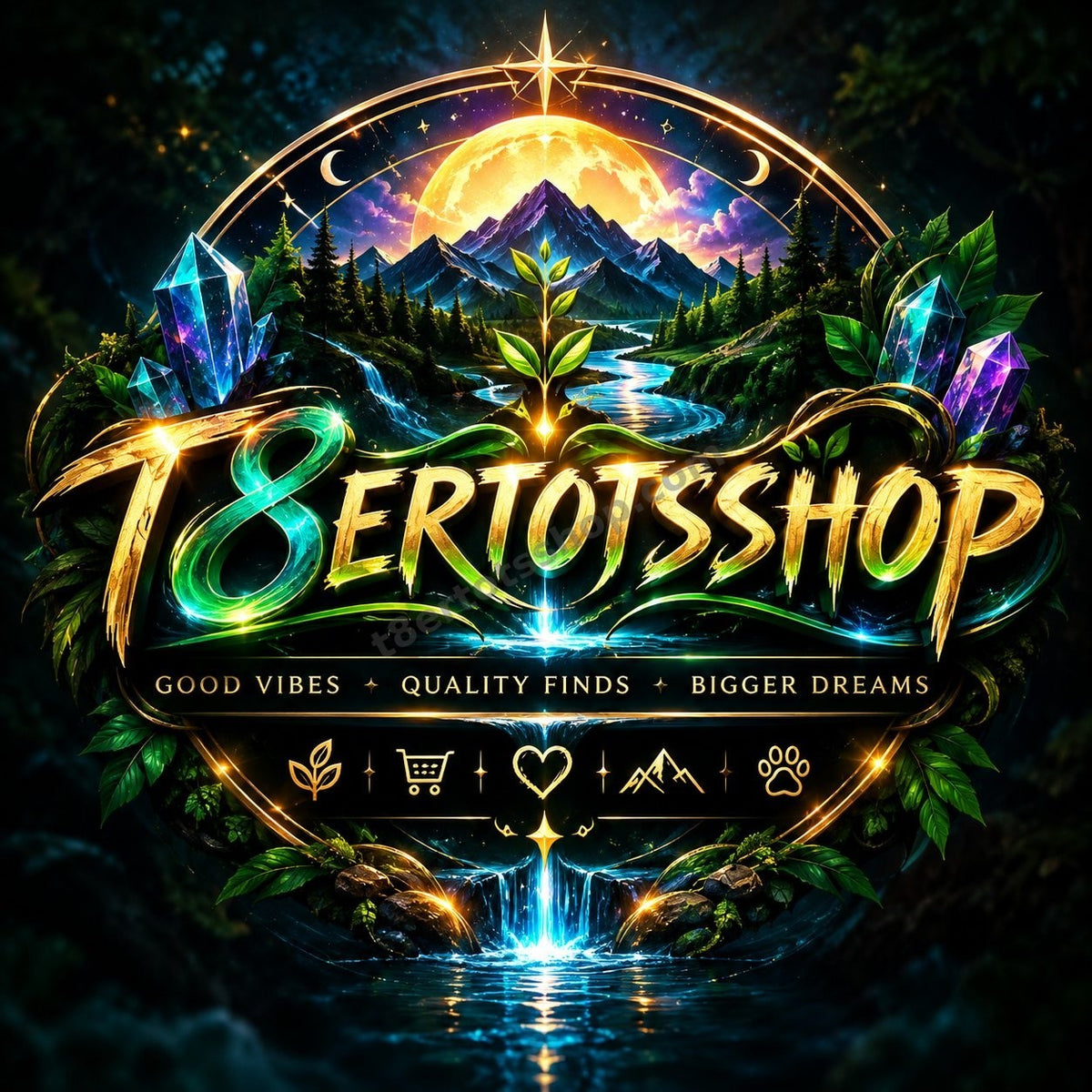 T8ERTOTSSHOP Mountain Emblem — Printable Art Print & Wallpaper