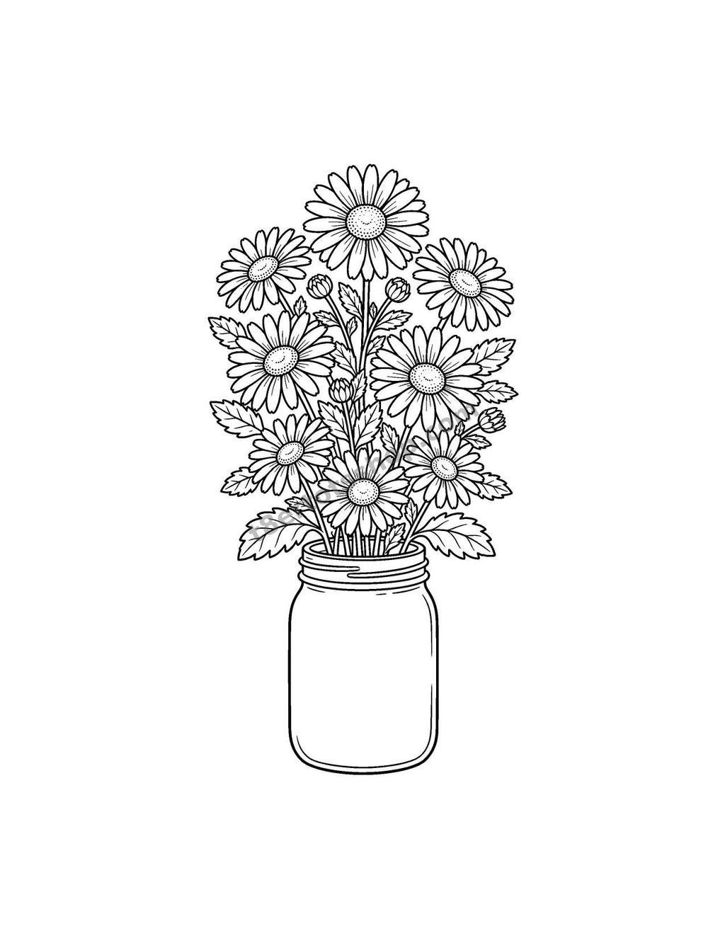 Wildflowers Coloring Pack — 8 Printable Pages