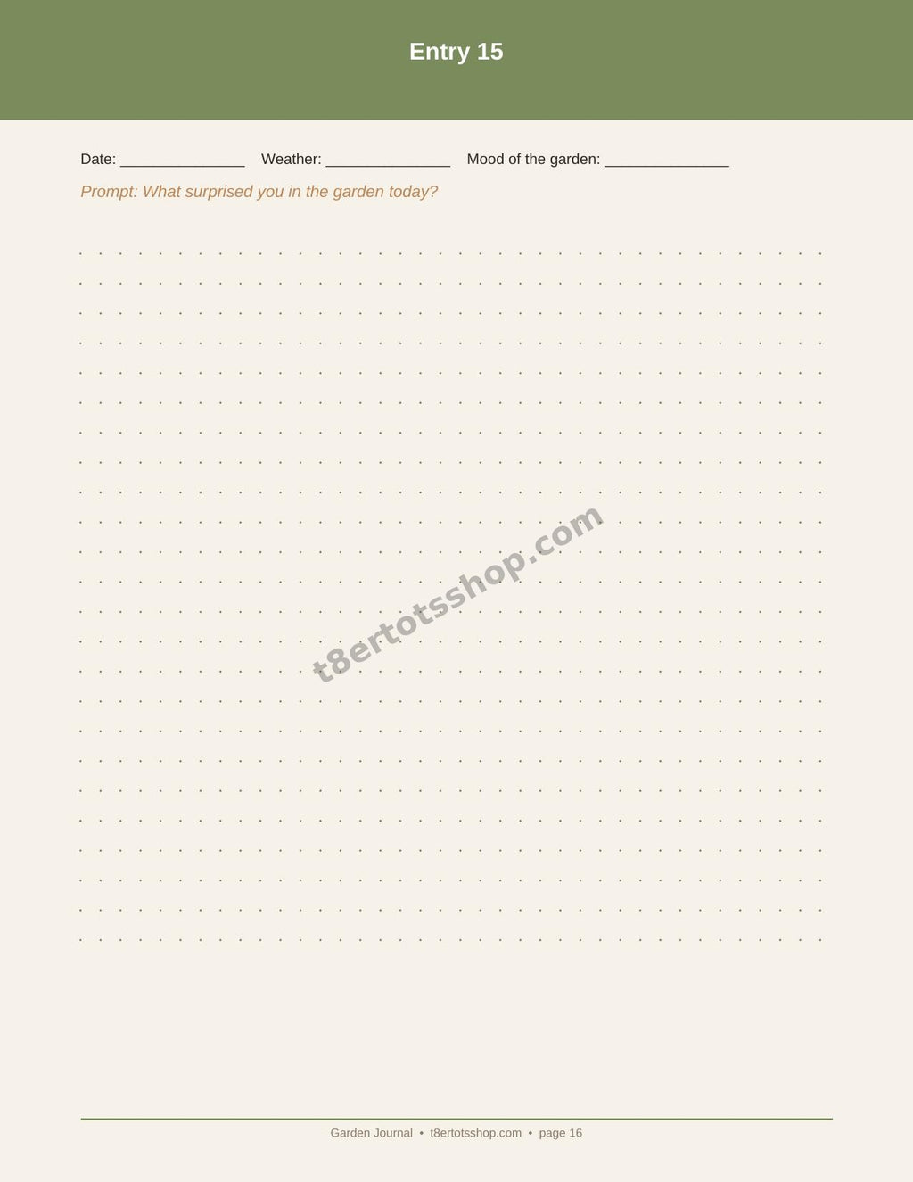 Garden Journal — 30 Printable Pages