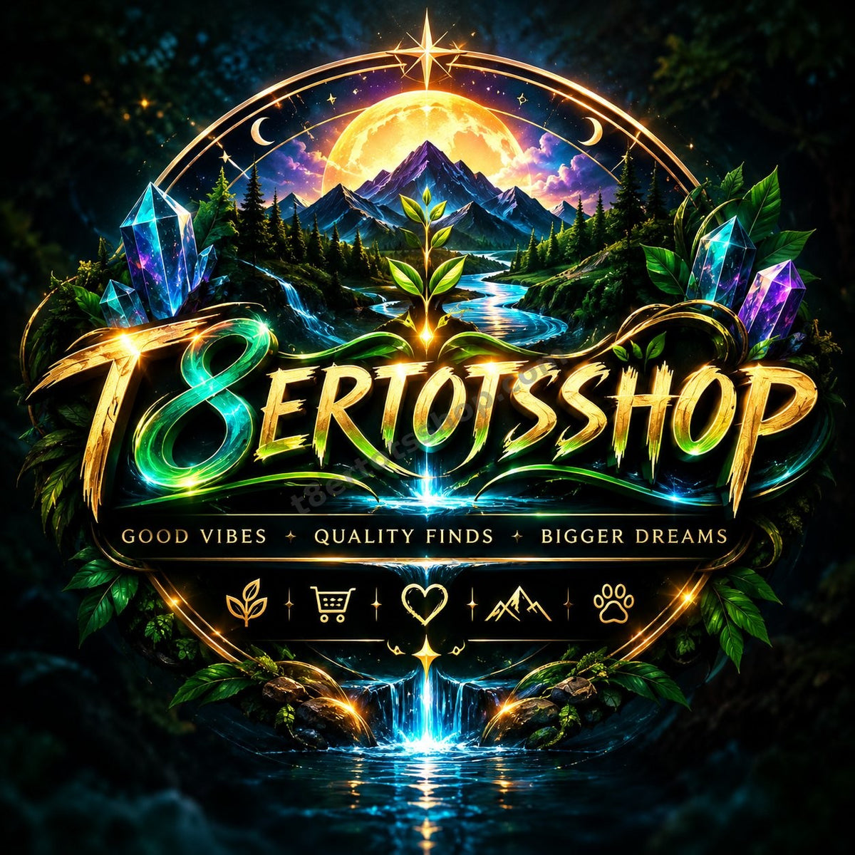 T8ERTOTSSHOP Mountain Emblem — Printable Art Print & Wallpaper