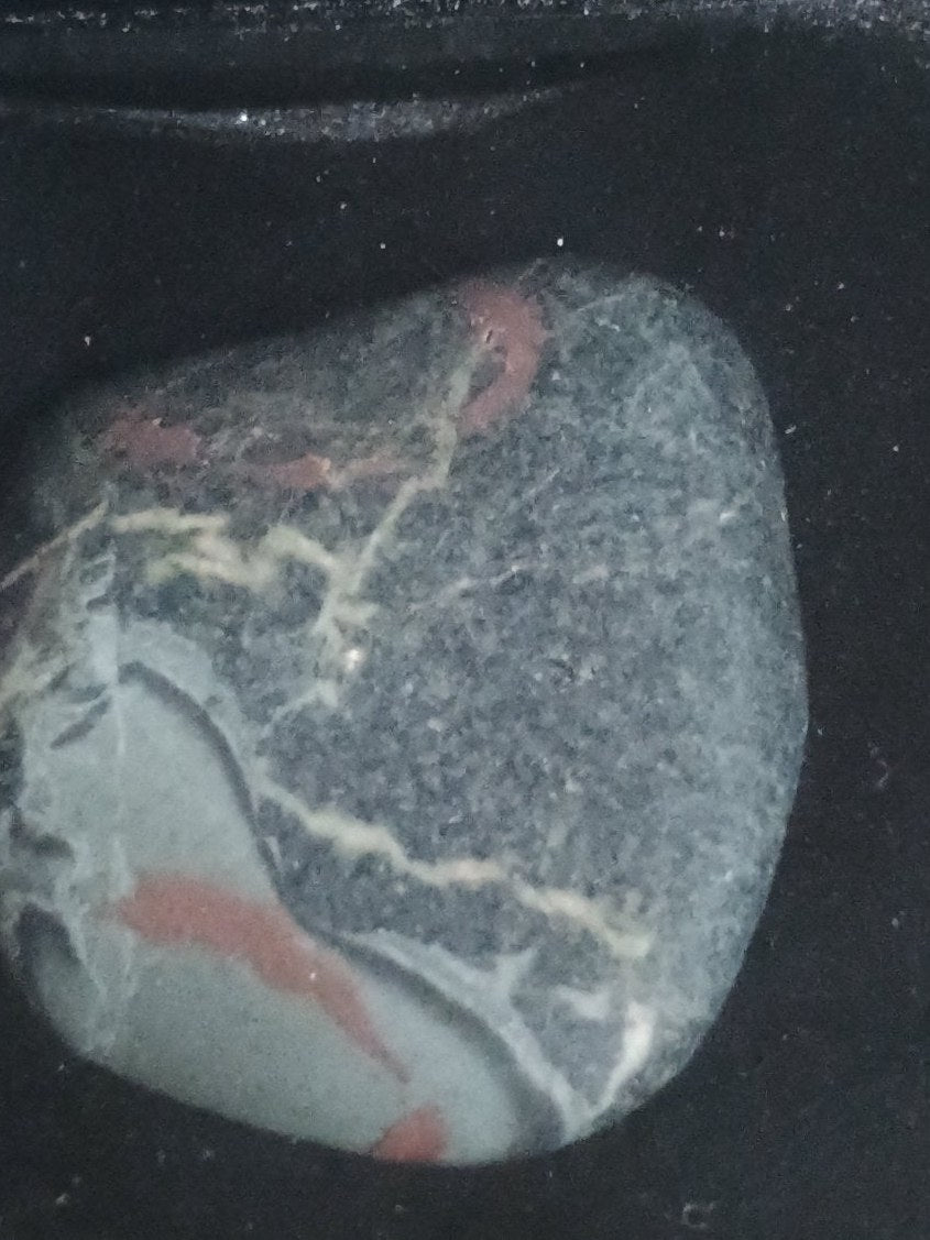 Detail close-up of the actual polished jasper stone