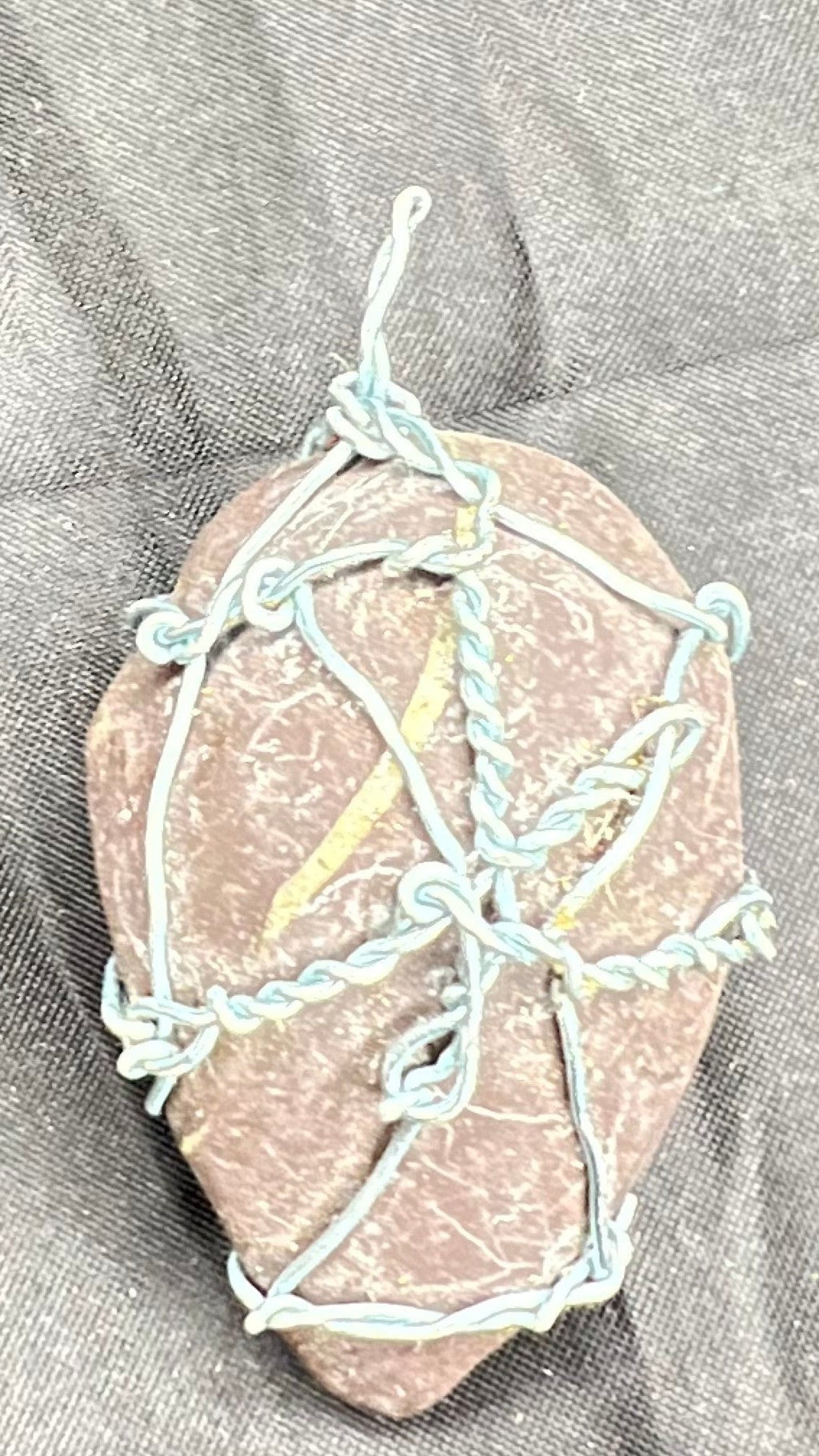 Detail close-up of the actual Mauve Stone pendant