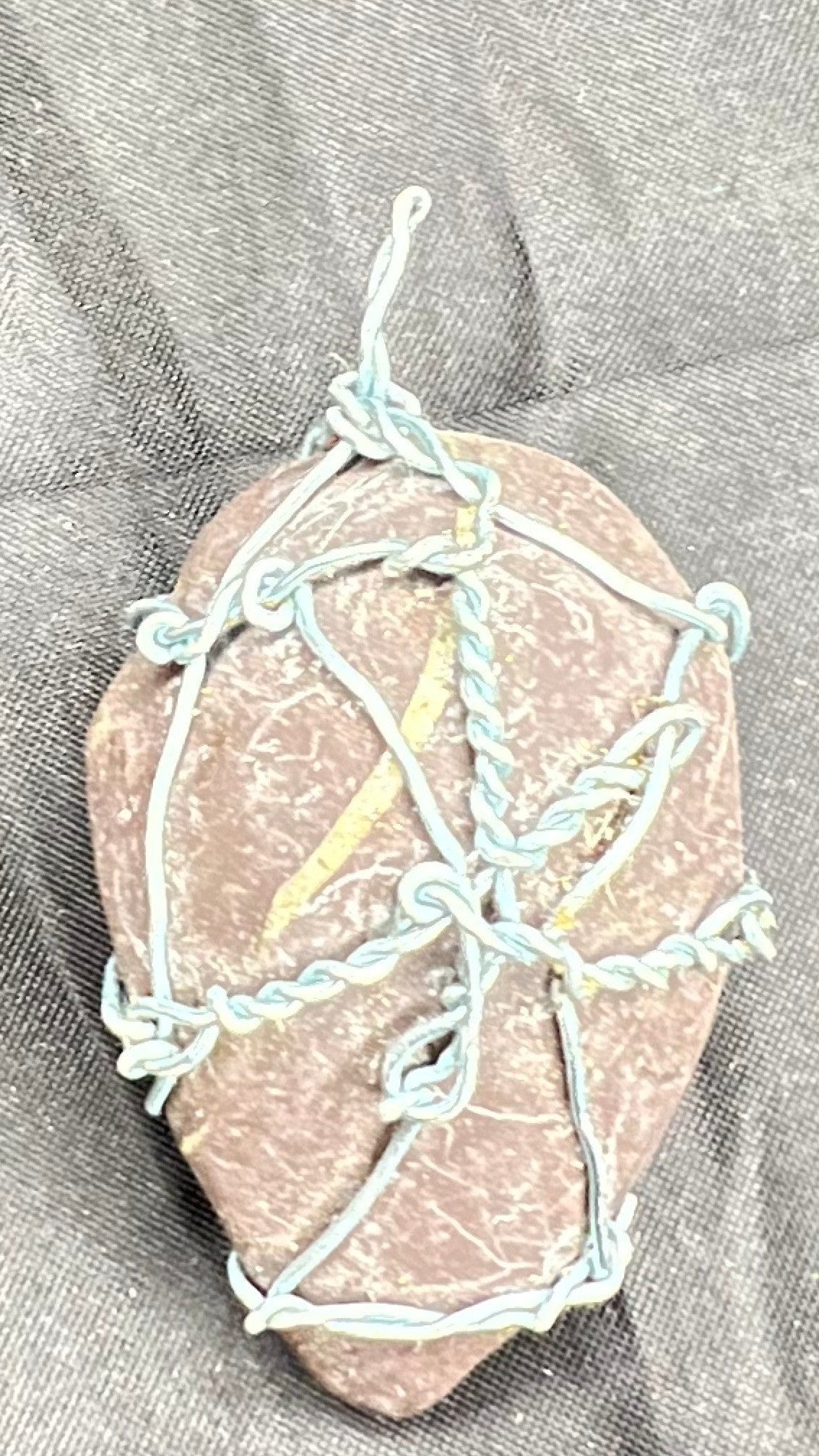 Detail close-up of the actual Mauve Stone pendant