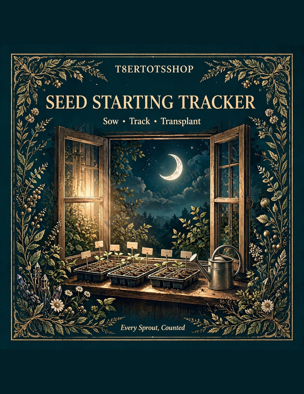 Seed Starting Tracker — 8 Printable Pages