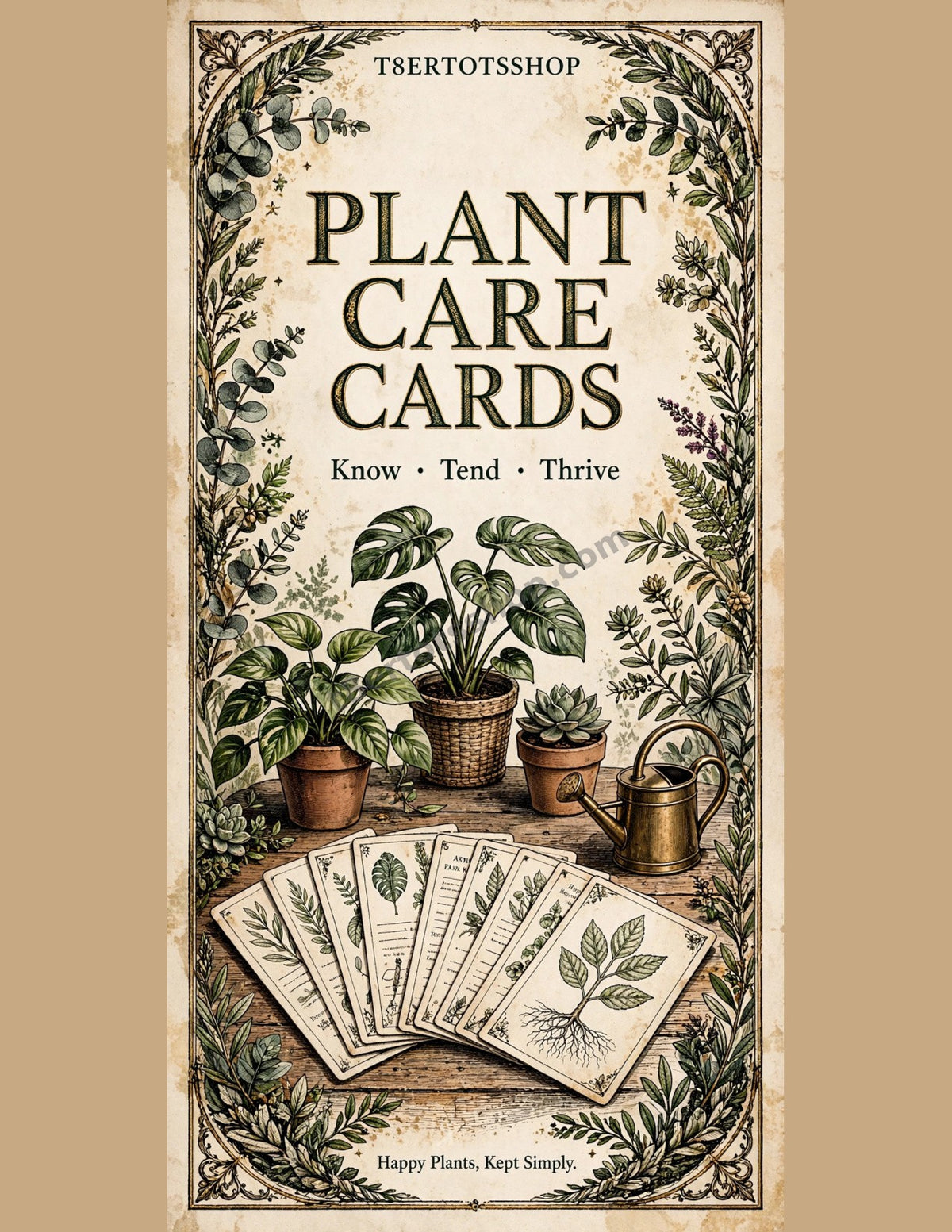 Plant Care Cards — Printable Cards