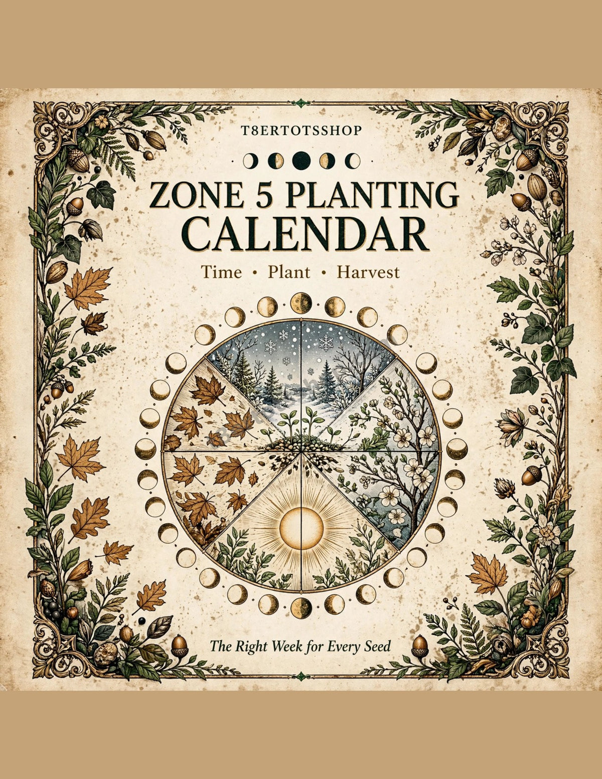 Zone 5 Planting Calendar — 13 Printable Pages