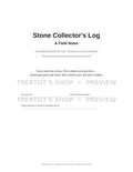 Stone Collector's Log — Printable Field Journal (18 Pages)