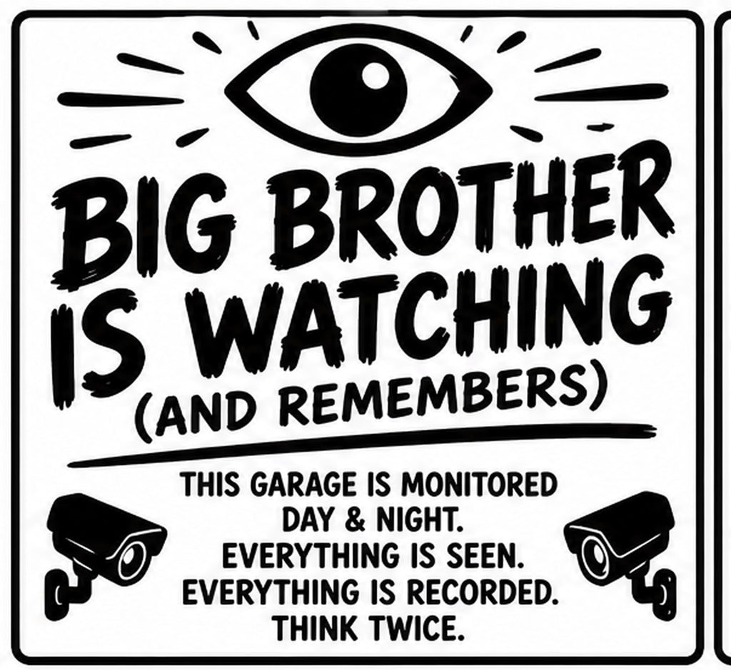 'Big Brother Is Watching' — sign included in Vol. 2